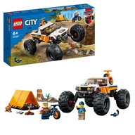 LEGO City 60387 Samochód terenowy z napędem 4x4 plus 2 ROWERY i 2 FIGURKI