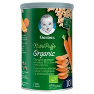 Chrumky Gerber pšenično-ovsená mrkva pomaranč pre bábätká 35 g