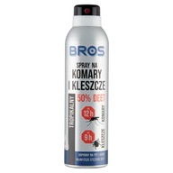 BROS SPRAY NA KOMARY I KLESZCZE 50% DEET 180ML - skuteczny preparat