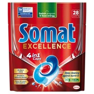 SOMAT EXCELLENCE 4w1 kapsułki do zmywarki 28szt tabletki 4 in 1