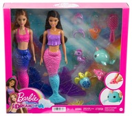 DWIE LALKI BARBIE DREAMTOPIA SYRENKI WRÓŻKI