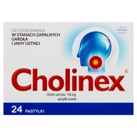 Cholinex 150 mg, bez cukru, 24 pastylki do ssania, Stada