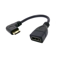 Kabel Adapter Kątowy HDMI do Mini HDMI LEWY 16cm