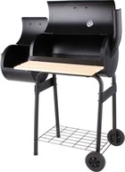 GRILL OGRODOWY Z WĘDZARNIĄ TERMOMETR 60cm PÓŁKA