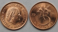 5 centov 1980 Holandsko mincovne z rolky