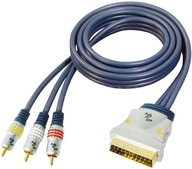 All4u Transmedia All4u BBV 75 S-Video kábel - 3x RCA (cinch) 3 m