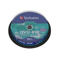 VERBATIM DVD-RW 10pak, 4x, 4.7GB