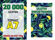 ULOTKI dwustronne A7 KREDA 170g ULOTKA 20000 sztuk