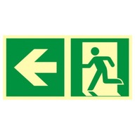 Znak tablica PCV świecąca Kierunek wyjścia w lewo