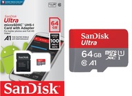 Karta SANDISK ULTRA 64GB micro SD 100MB/s A1 UHS-I