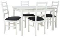Stół 80x120/150 cm + 4 krzesła z litego drewna