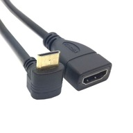 Kabel Adapter Kątowy HDMI do Mini HDMI GÓRNY 16cm