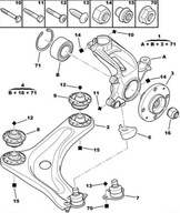 Citroen OE 352269 skrutky výkyvného ramena