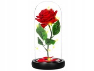 Róża Wieczna w Szkle Prezent LED Świecąca Pudełko