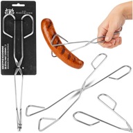 KONYHAI CSIPIŐFOGÓ GRILLHEZ, STEKHEZ, HOSSZÚ FÉM CSIPIŐFOGÓ, CSIPESZ