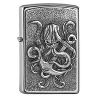 WRO zapalniczka Zippo 2007815 205 Octopus emblemat srebrna ośmiornica