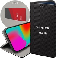 Flipové puzdro Hello Case pre Samsung Galaxy S21 Ultra PUZDRO S POTLAČOU KABURA antracitové písmená a číslice písmená