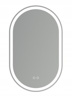Nowoczesne lustro łazienkowe LED 50x80 owalne dotykowa zmiana barwy ANTIFOG