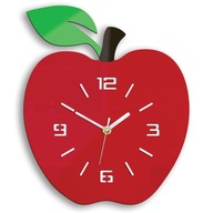 Nástenné hodiny v tvare jablka Akrylové jablko Okrúhle Quartz