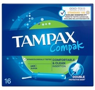 Tampony TAMPAX Compak 16szt. SUPER Insertion!
