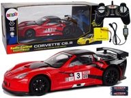 Auto Sportowe Wyścigowe R/C 1:18 Corvette C6.R Czerwony 2.4 G Światła LEAN
