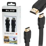 MOCNY KABEL PRZEWÓD HDMI 2.0 PŁASKI HD UHD 4K 60HZ 3D 1,5m PRZYŁĄCZE HQ