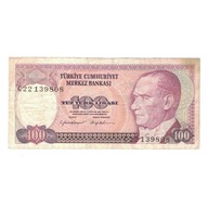 Banknot, Turcja, 100 Lira, 1970, 1970-01-14, KM:19