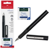 FABER-CASTELL Pióro wieczne szkolne + naboje stalówka School+ CZARNE