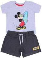 Šedé šortky + tričko Mickey Mouse 80 cm
