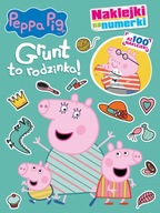 Świnka PEPPA Grunt to rodzinka! naklejki na numerki 100 naklejek