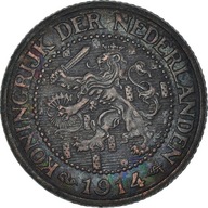 Moneta, Holandia, Wilhelmina I, 2-1/2 Cent, 1914,