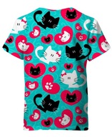 Dr.Crow Detské tričko T-Shirt Heart Kitty 104 (2-3 Y)
