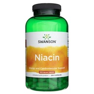 Swanson Niacín Vitamín B3 500 mg Energia Cirkulácia Nervový systém 250 kaps