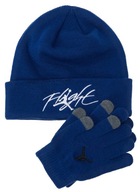 Zestaw dla dziecka czapka + rękawiczki JORDAN niebieski z logo