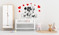 Naklejka ścienna imię Myszka Mickey Minnie Disney dekoracja naklejki serca