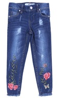 Spodnie jeansowe w róże DENIM CO 2-3 lata 98 cm