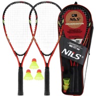 NILS Sada 2 rakety + 3 loptičky na hranie v SPEED Bedminton Crossminton