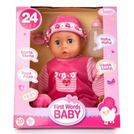 Bábika DARČEK K 6. NARODENINÁM BÁBIKA Bábika First Words Baby ružová Roztomilá