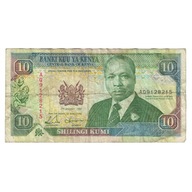 Banknot, Kenia, 10 Shillings, 1992, 1992-01-02, KM