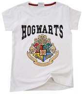 KOSZULKA T-SHIRT bluzka DZIEWCZĘCA HARRY POTTER BAWEŁNA biała 146 D064E