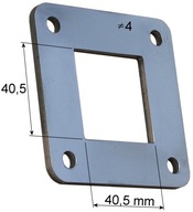 Marka montażowa, blacha montażowa do słupka 40x40