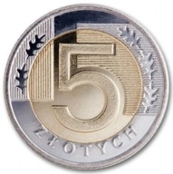 5 ZŁOTYCH -2021- MONETA OBIEGOWA - STAN 1+