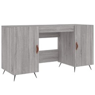 vidaXL Písací stôl, sivý dub sonoma, 140x50x75 cm, materiál drevo