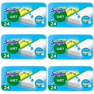 SWIFFER MOKRÉ UTIERKY ZÁSOBY NÁPLNE 24 KUSY x6 = SADA 144 KUSOV