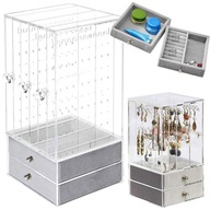 ORGANIZÉR NA ŠPERKY KRABIČKA EXPOZÍTOR SEMIŠ BOX PRIEHĽADNÁ KRABIČKA