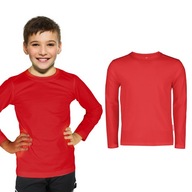 Blúzka detské tričko dlhý rukáv detské red bavlnené PL 110