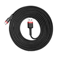 Baseus Cafule nylonowy kabel USB / USB-C QC3.0 3M BLACK-RED CATKLF-U91