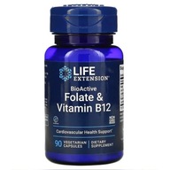 Life Extension BioActive Kyselina listová & Vitamín B12 90 vkaps