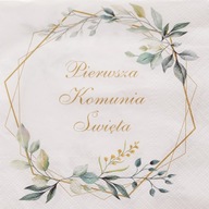 Serwetka decoupage PIERWSZA KOMUNIA ŚWIĘTA 1SZT.
