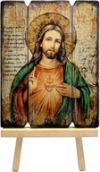 MAJK Ikona religijna NAJŚWIĘTSZE SERCE PANA JEZUSA 18 x 23 cm Średnia